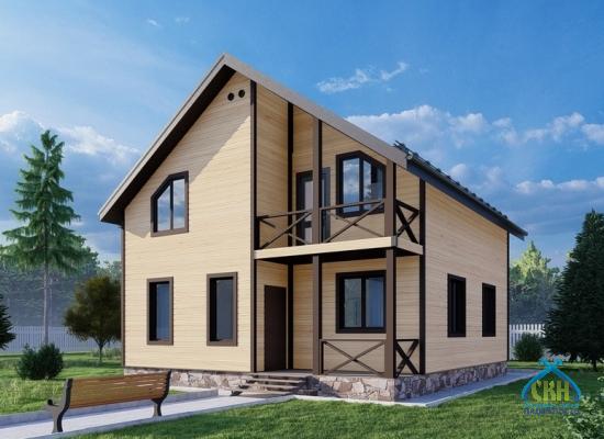 Загородный дом 8x9