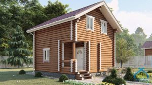 Баня-дом из бревна 6×6 с кладовкой, под ключ в Нижнем Новгороде, фото 1