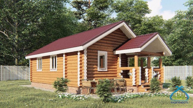 Баня из бревна 6×9 с террасой, под ключ в Нижнем Новгороде, фото 1