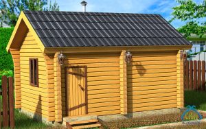 Баня из бруса 4×6 с комнатой отдыха, под ключ в Нижнем Новгороде, фото 1