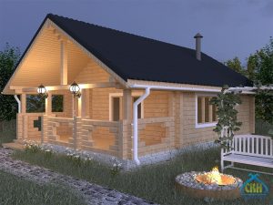 Баня из бруса 6×6 в классическом стиле, под ключ в Нижнем Новгороде, фото 1