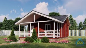 Баня из бруса 6×7 со мнощиповой крышей, под ключ в Нижнем Новгороде, фото 1