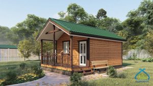 Каркасная баня 3×4 с террасой, под ключ в Нижнем Новгороде, фото 1