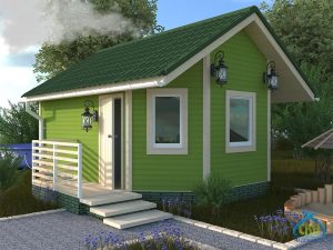 Каркасная баня 4×5 с эркером, под ключ в Нижнем Новгороде, фото 1
