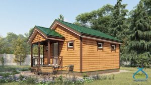 Каркасная баня 5×5 с двухскатной крышей, под ключ в Нижнем Новгороде, фото 1
