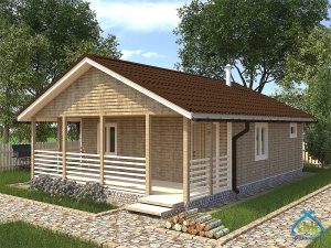 Каркасная баня 6×6 в современном стиле, под ключ в Нижнем Новгороде, фото 1