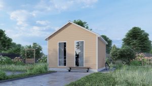 Каркасная модульная баня 4х4 с комнатой отдыха под ключ в Нижнем Новгороде, фото