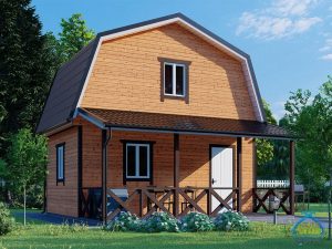 Дачный дом 4х6 двухэтажный с лестницей, под ключ в Нижнем Новгороде, фото 1