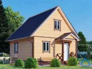 Дачный дом 6х6 двухэтажный с крыльцом, под ключ в Нижнем Новгороде, фото 1