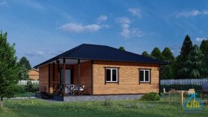 Дачный дом 8х8 одноэтажный с вальмовой крышей, под ключ в Нижнем Новгороде, фото 1