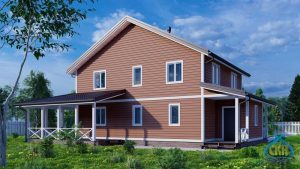 Каркасный дом 14х10 двухэтажный 2 санузла, под ключ в Нижнем Новгороде, фото 1