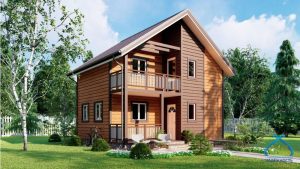 Каркасный дом 6х7 двухэтажный 3 комнаты, под ключ в Нижнем Новгороде, фото 1
