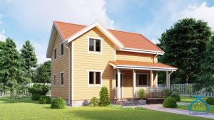 Каркасный дом 7х8 двухэтажный 5 комнат, под ключ в Нижнем Новгороде, фото 1