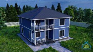 Каркасный дом 9х10 двухэтажный 4 комнаты, под ключ в Нижнем Новгороде, фото 1