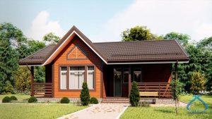 Каркасный дом 9х11 одноэтажный с террасой, под ключ в Нижнем Новгороде, фото 1